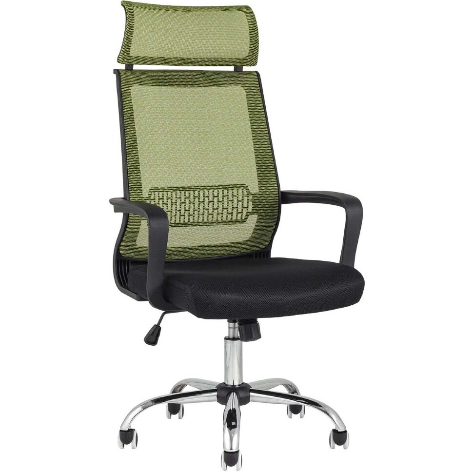 Компьютерное кресло TopChairs TopChairs Style офисное зеленое в обивке с сеткой, регулировка по высоте и механизм качания Top Компьютерное кресло TopChairs TopChairs Style офисное зеленое в обивке с сеткой, регулировка по высоте и механизм качания Top