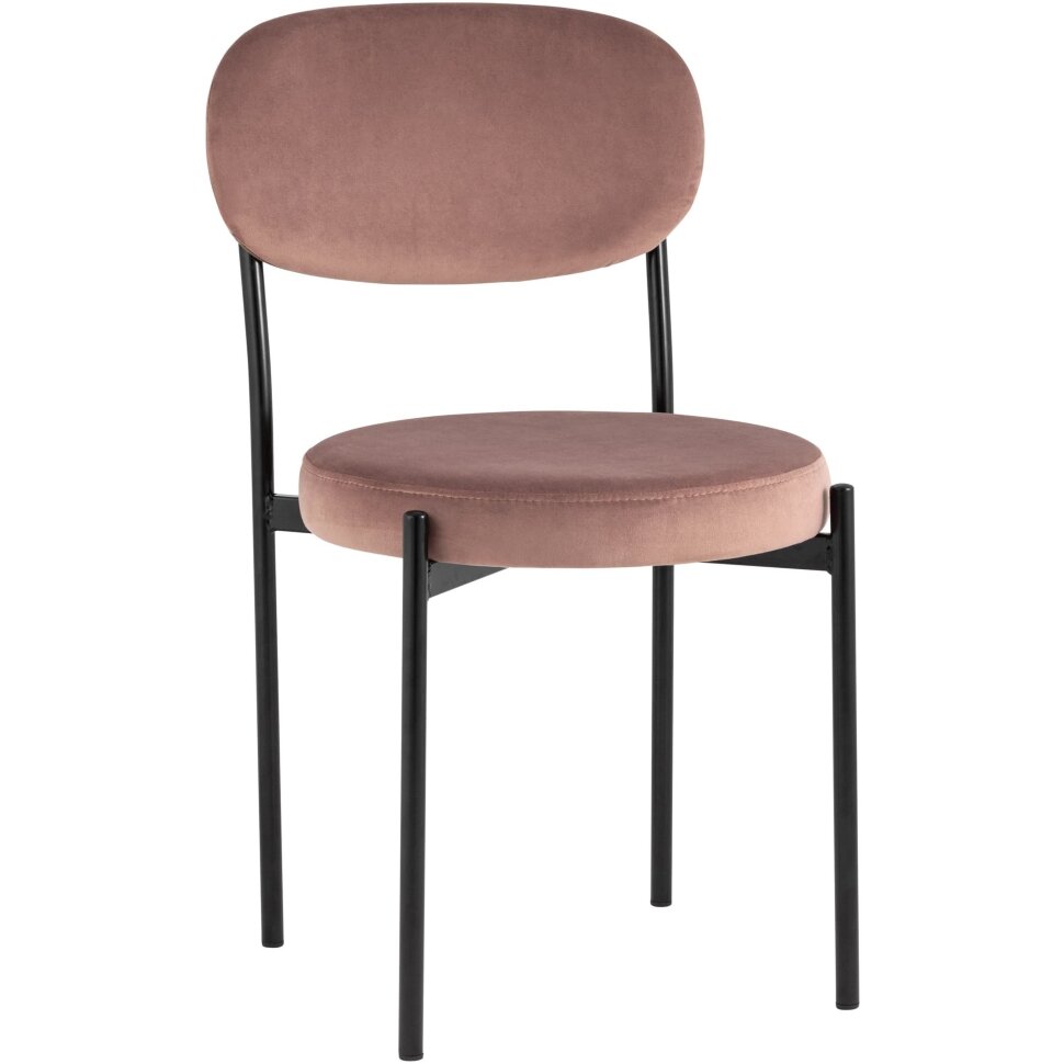 Стул Stool Group для кухни Бриф велюр пыльно-розовый ножки металл 