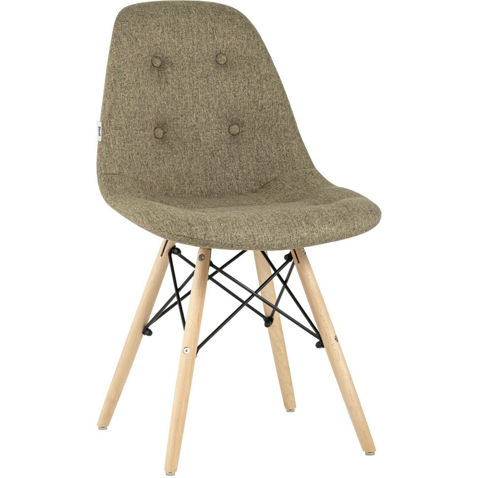 Стул Stool Group DSW SOFT светло-коричневый обивка рогожка ножки массив бука металлический каркас Стул Stool Group DSW SOFT светло-коричневый обивка рогожка ножки массив бука металлический каркас