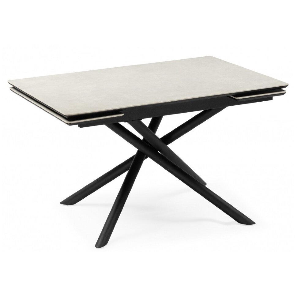 Керамический стол Мэриан 120(180)х80 carmen light grey / черный Керамический стол Мэриан 120(180)х80 carmen light grey / черный