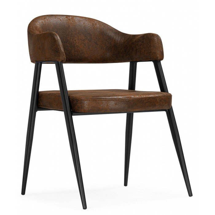 Стул на металлокаркасе Twin brown / black Стул на металлокаркасе Twin brown / black