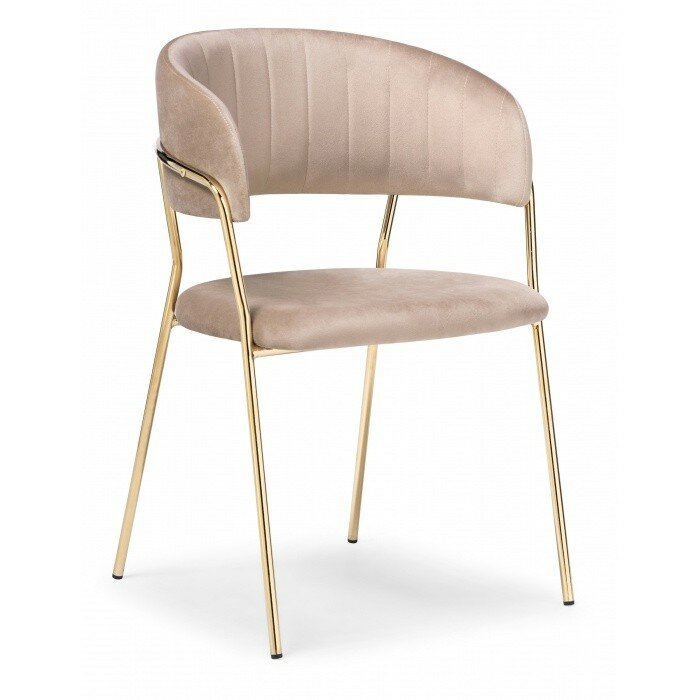 Стул на металлокаркасе Kamelia cappuccino / gold Стул на металлокаркасе Kamelia cappuccino / gold