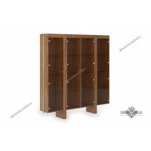DA 2223 Стелаж со стеклянными полками Эбони Walnut Африканский орех ТА23А