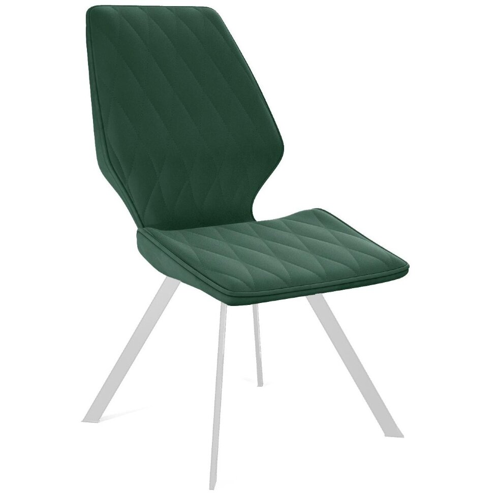 Стул DikLine 242M B10 GREEN/ ножки белые Стул DikLine 242M B10 GREEN/ ножки белые
