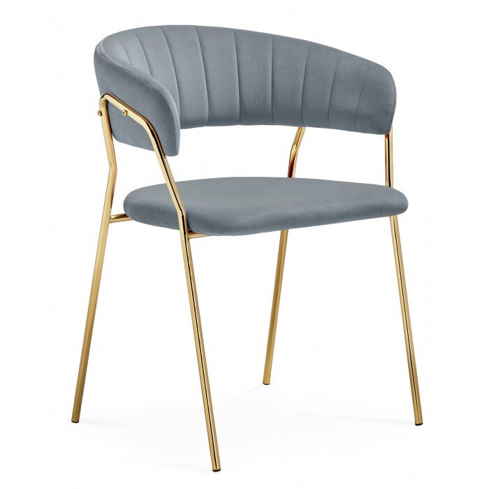 Стул на металлокаркасе Kamelia 1 gray / gold Стул на металлокаркасе Kamelia 1 gray / gold