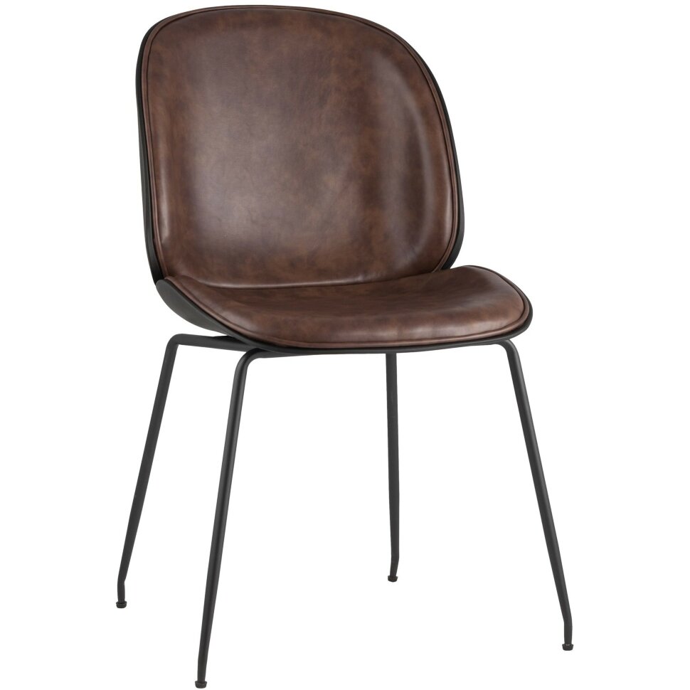 Стул Stool Group Beetle PU коричневый, металлический каркас, черные ножки Стул Stool Group Beetle PU коричневый, металлический каркас, черные ножки