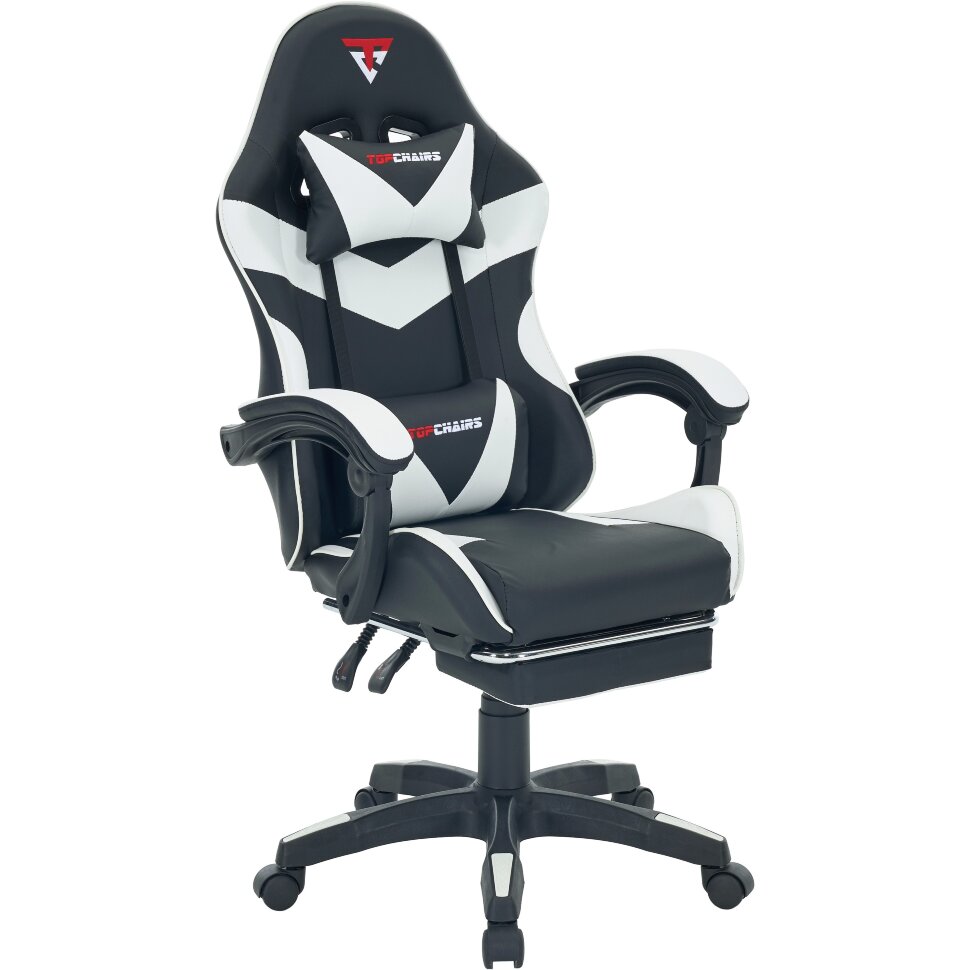 Кресло спортивное TopChairs MG-7019 черно-белый Кресло спортивное TopChairs MG-7019 черно-белый