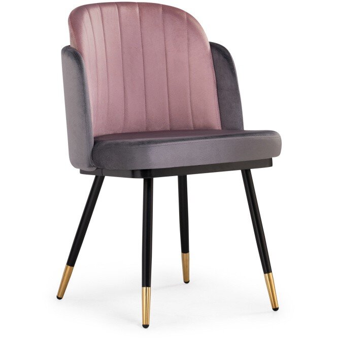 Стул на металлокаркасе Penelopa dark gray / PINK / black / gold Стул на металлокаркасе Penelopa dark gray / PINK / black / gold