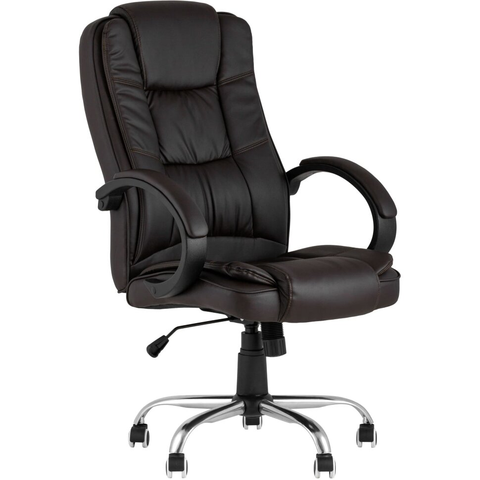 TopChairs Atlant офисное коричневое обивка экокожа, механизм качания Top Gun TopChairs Atlant офисное коричневое обивка экокожа, механизм качания Top Gun
