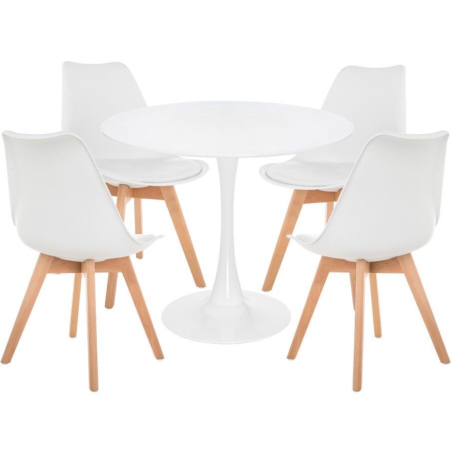 Обеденная группа Зарту white / wood Обеденная группа Зарту white / wood