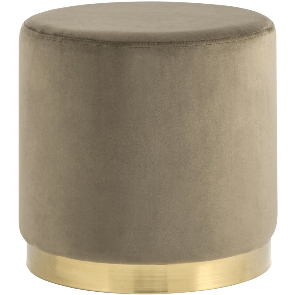 Пуф Stool Group Maison, коричневый обивка велюр с золотым основанием Пуф Stool Group Maison, коричневый обивка велюр с золотым основанием