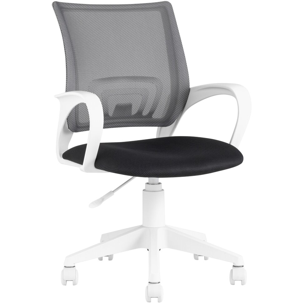 офисное TopChairs ST-BASIC-W серый крестовина пластик белый офисное TopChairs ST-BASIC-W серый крестовина пластик белый